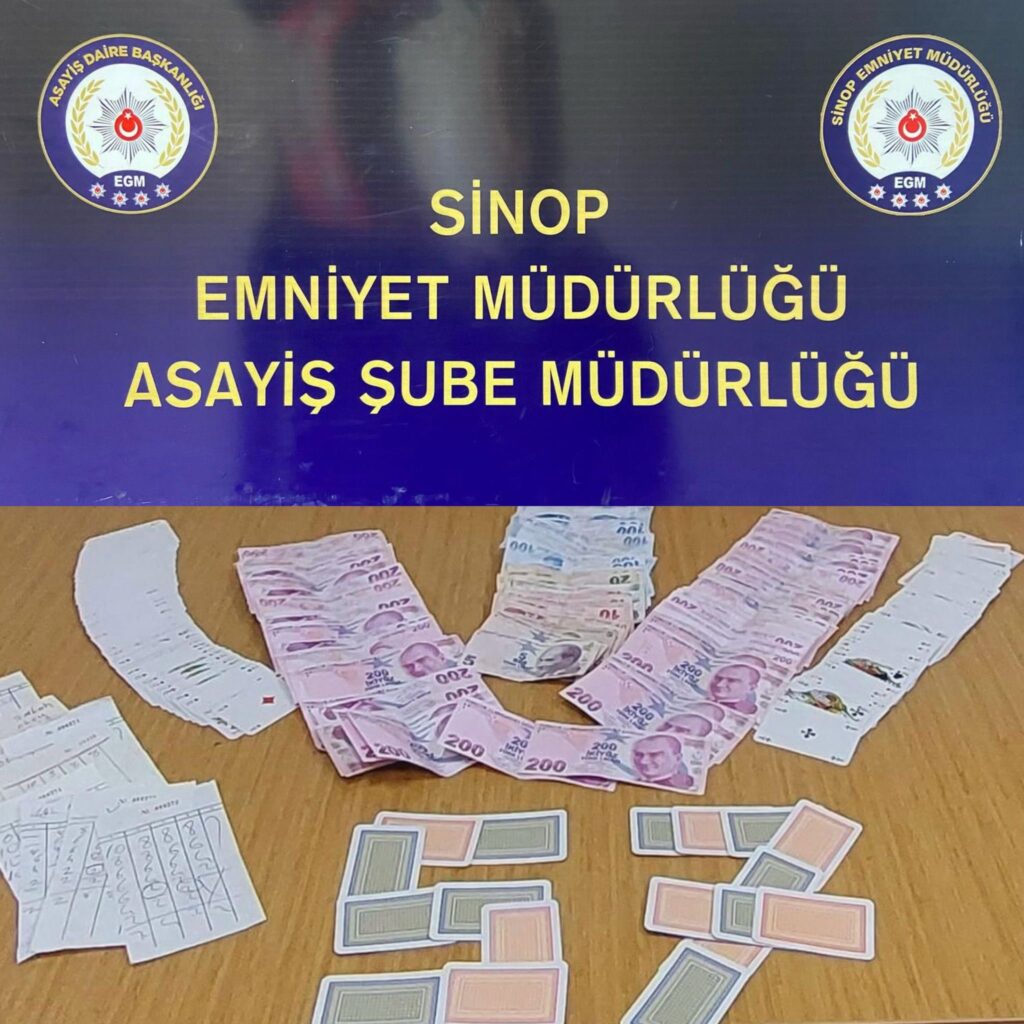 sinop un turkeli ilcesinde kumar baskini habermeydan