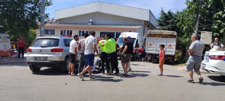 sinop ta motosiklet ile otomobil carpisti habermeydan