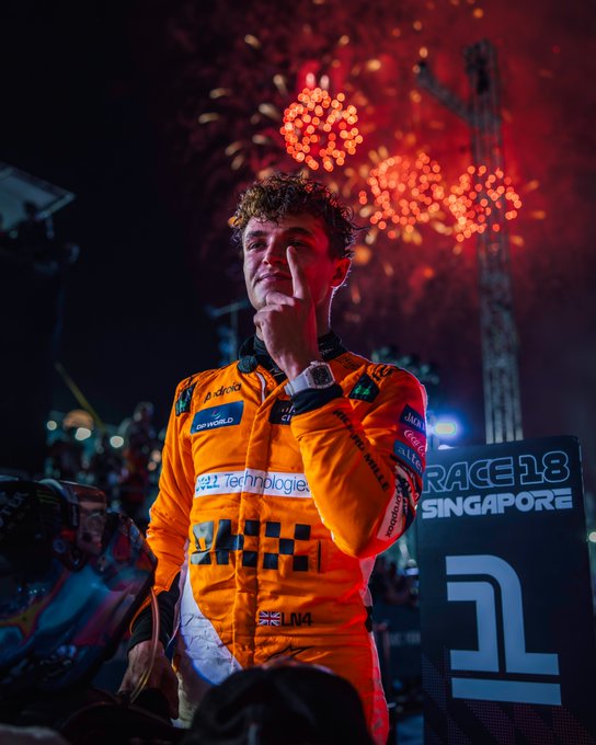 singapur grand prix sini lando norris rahat kazandi habermeydan 1